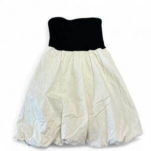 Adorable Bubble Strapless Dress Black